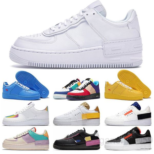 

2020 team orange blue pollen rise low 1 one womens casual shoes n354 mens trainers summit white mca university blue gold sneakers hg9m, Black