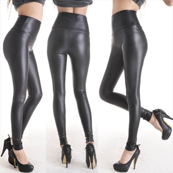 

мода черный гетры женщин сексуальный гетры кожезаменитель legging брюки плюс размер xs s m l  xxl xxxl wak0011, Black