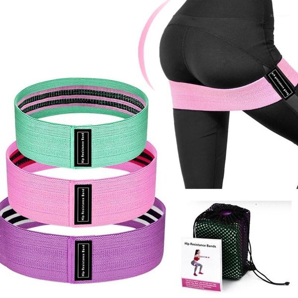 

resistance bands elastic fabric rubber booty bands set non-slip circle loop workout for bulegs thigh hip trainer1