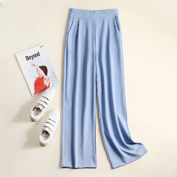 

2021 new arrival summer stright high waist women casual long pants female trousers outwear vkgt, Black;white