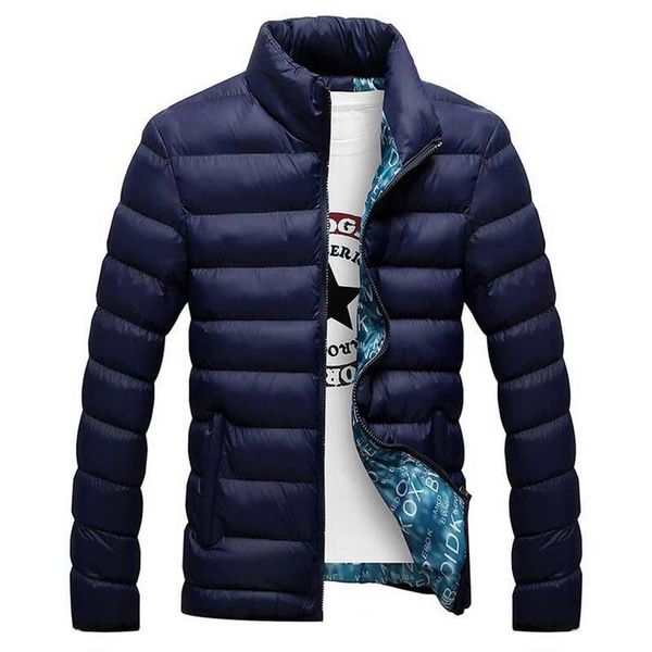 

2020 fashion men winter coat jackets casual wadded jacket stand collar cotton-padded jaqueta masculina jacket chaquetas parkas, Black