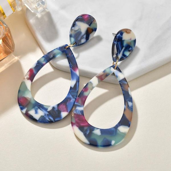 

2021 leopard print acrylic earrings bohemian long pendant new women fashion jewelry luxury acetic acid jewelry gifts for women, Silver