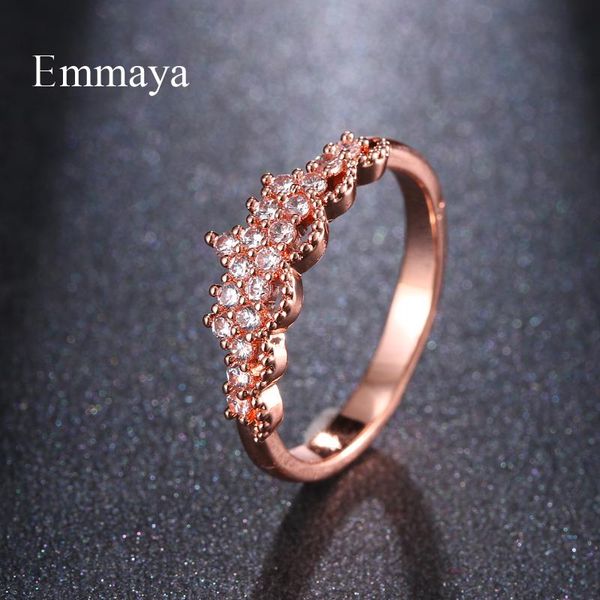 

emmaya мода многослойные крошка прозрачный кубические камни транскрипция кольцо очаровательная украшения для женщин элегантный подарок в бан, Silver