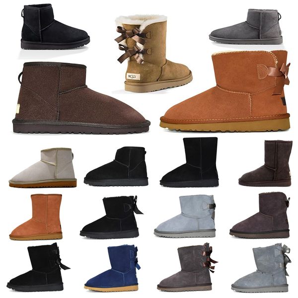 

2020 New Women Snow Boots Keep warmClassic Ankle Short Boot Booties Winter Shoes fashion outdoor shoes girl bow fur boot for