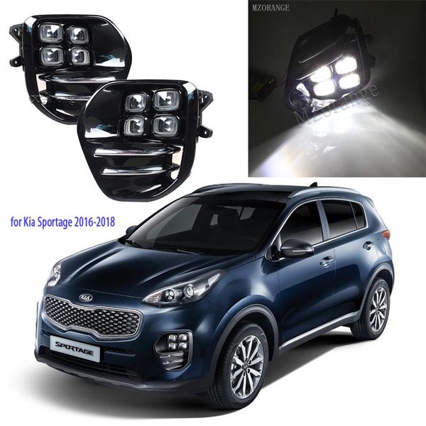 

headlight for kia sportage kx5 2020 2020 fog lights led drl headlights fog light daytime running lights led foglights 2 pcs