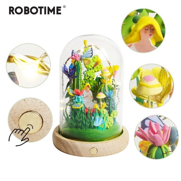 

robotime 4 kinds modeling clay with led&glass box colorful polymer creative diy clay creative toy gift for children dc y200413