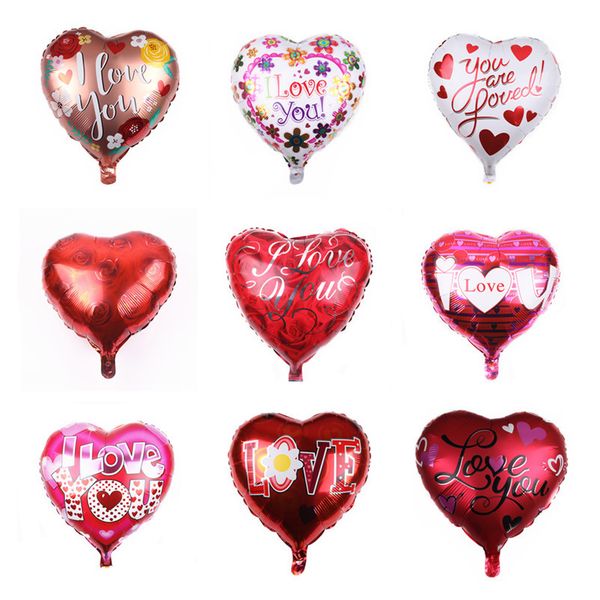 

valentine's day decoration balloon 18 inch i love you balloons natural latex heart-shaped party balloons supplies for wedding kimter-k3