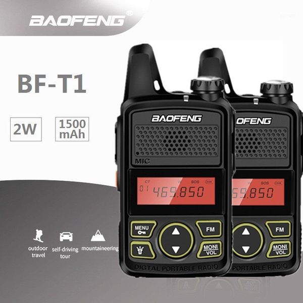 

walkie talkie 2pcs baofeng mini t1 uhf radio bf-t1 two way ham transceiver fm cb for el restaurant barber1