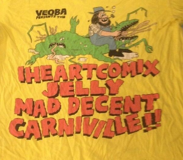 

veoba comix jelly carniville t shirt s small yellow s s comics hillbilly sport hooded sweatshirt hoodie
