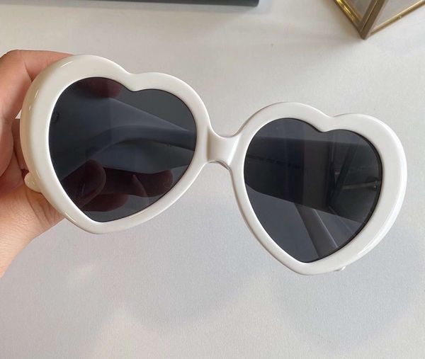 

heart shape sunglasses white frame grey lens sonnenbrille occhiali da sole women design sunglasses shades with box, White;black