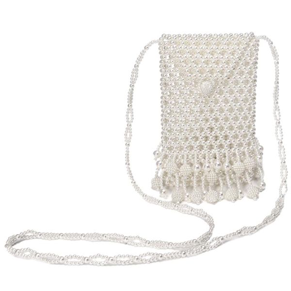 

pearl bag female hand-woven ins beaded bag dinner diagonal cross