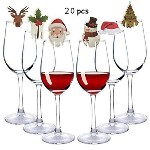 

christmas decorations 20pcs glass sign flag xmas party dinner toothpick decoration ornaments