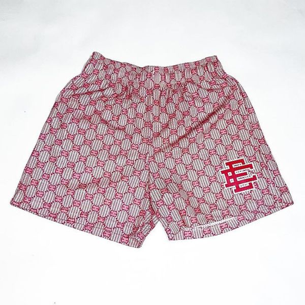 

eric emanuel ee basic short men's casual shorts newyork city skyline outdoor summer sandbeach gym workout mesh basketball football spor, White;black