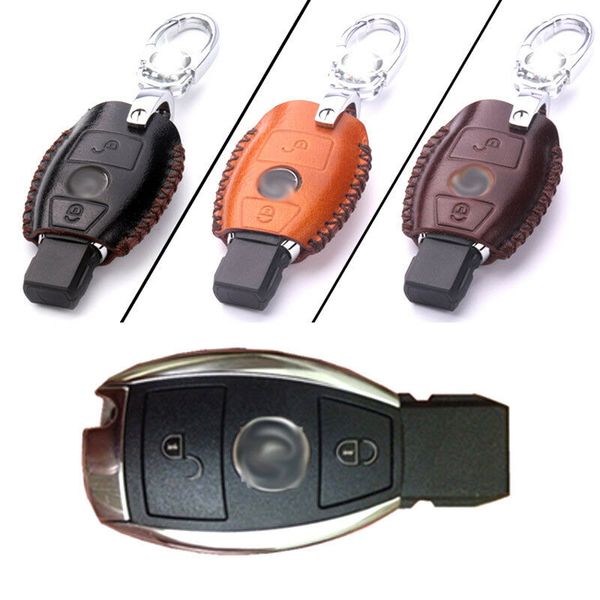 

tpu leather 2 buttons keyless entry remote key fob protector case cover for benz
