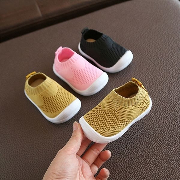 

kid baby first walkers shoesbreathable b infant toddler girls boy casual mesh soft bottom comfortable non-slip shoes y201028