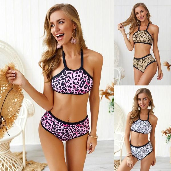 

bikinis set 2021 bikini women swimsuit print leopard backless swimwear printed snake bathing suit female brazilian biquini1