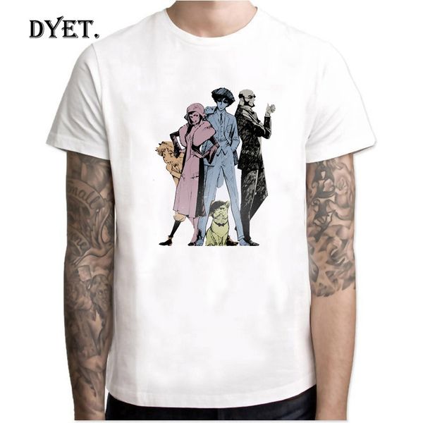 

new cowboy bebop anime cool fashion cartoon white summer short sleeve print camisetas hombre sport hooded sweatshirt hoodie t shirt