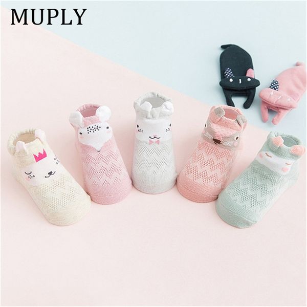

5 pairs/lot summer mesh socks for newborns baby cute cartoon socks for girls thin soft cotton boy child socks infants y201009, Pink;yellow