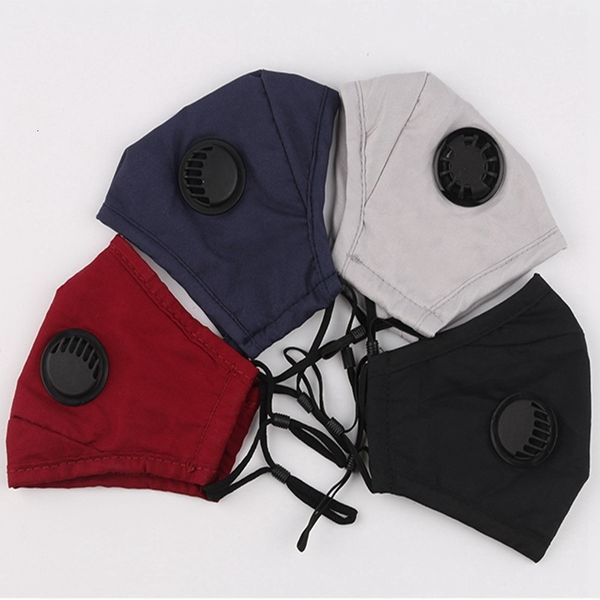 

cotton washable with reusable anti dust valve masks protective face mask adjustable earloop individual package hha1483