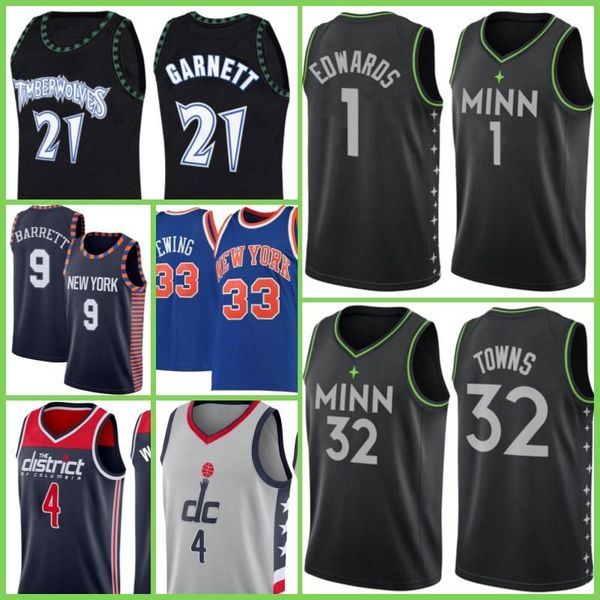

minnesota timberwolves anthony washington wizards edwards new york knicks kevin patrick garnett barrett, Black;red
