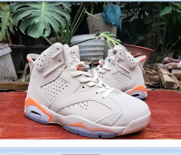 

2020 6s new arrival high ocean blue white orange leather men outdoor shoes size 40-47
