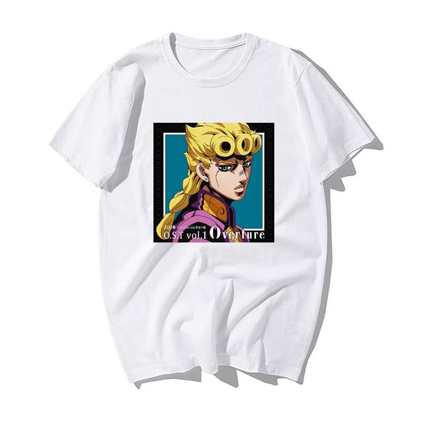 

funny gio jojo bizarre adventure cool japanese anime print summer casual hip hop tees male hooded sweatshirt hoodie men t shirt