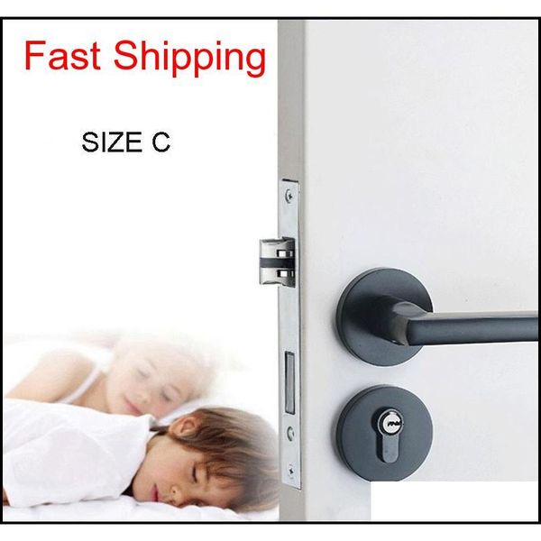 

black solid space aluminum door locks continental bedroom minimalist interior door handle lock securi qylrfp toys2010