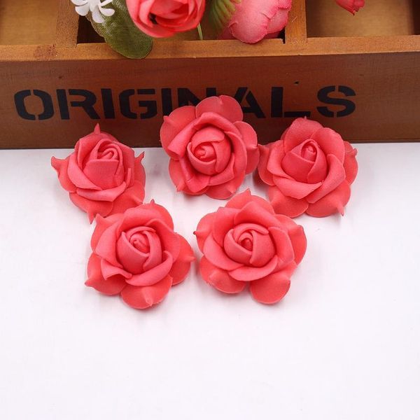 

10pcs/lot mini pe rose artificial flower head diy handmade wreath scrapbook for ing party home decoration craft fake jllhxa
