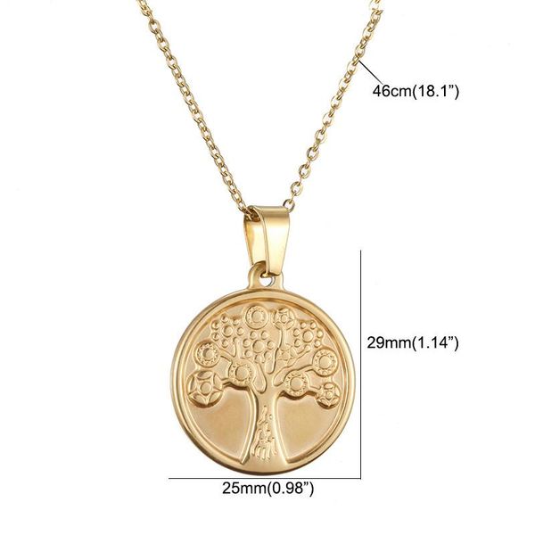 

подвеска skqir choker of мужской золотое ожерелье жизни женщин vintage завод подарков цепной дерево boy драгоценные аксессуары сталь нержаве, Silver