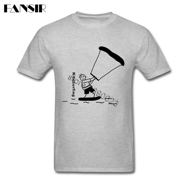 

sport cute men t-shirt kitesurfing short sleeved cotton o-neck t shirt for teenage clothing