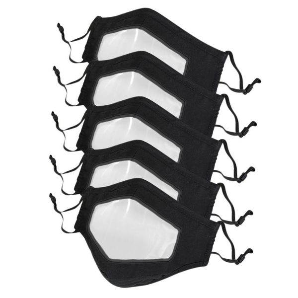 

видимый face the cover of window и expression clear слух маска рот щит mondmaskers жесткий прозрачный глухие 3 5шт с bbyujd, Black