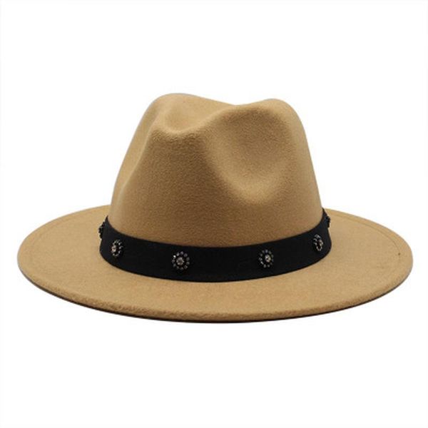 

winter hats women men band belt fedora hats vintage fascinator wide brim multicolor gentlemen british style khaki women new, Blue;gray