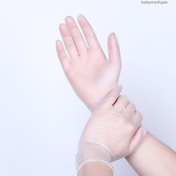 

waterproof 10pcs food latex cleaning rubber disposable transparent household universal nitrile gloves