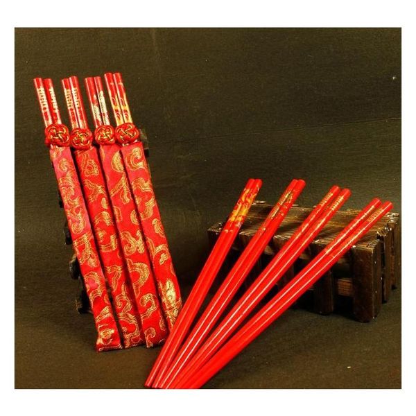 

new wood chinese chopsticks,printing both the double happiness and dragon,weddi wmtlng sports2010