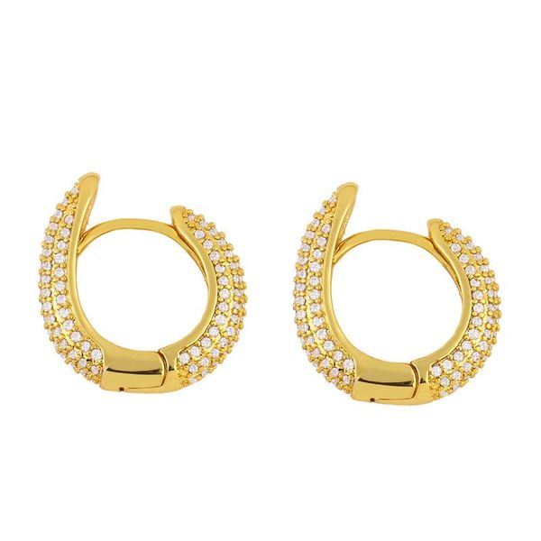 

мода cute gold pave полный цирконий кристалл геометрическая обруча earings змея форма обруча earings для женщин роскошные украшения 2020, Golden;silver
