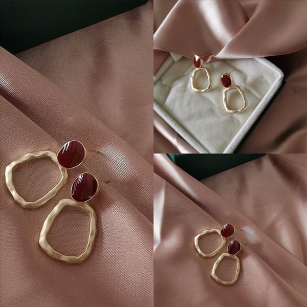 

ts0 rose peridot earring gold fashion stud earring christmas gift square micro pave girl color elegant color sterling women cz, Golden