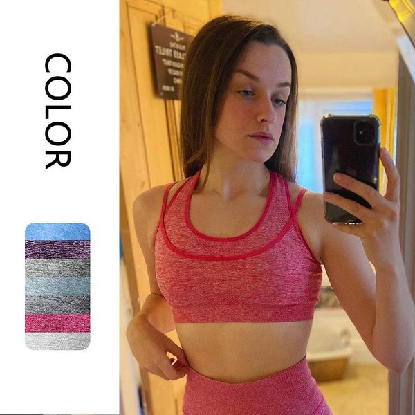 

yoga bras bralette crop fitness gym running sportswear women's underwear push up brassiere yoga bra sports 2021 hot, White;red
