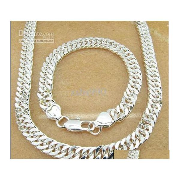 

men's jewelry sets 925 silver chain necklace, bracelet shipping 5set/lot ezl2n