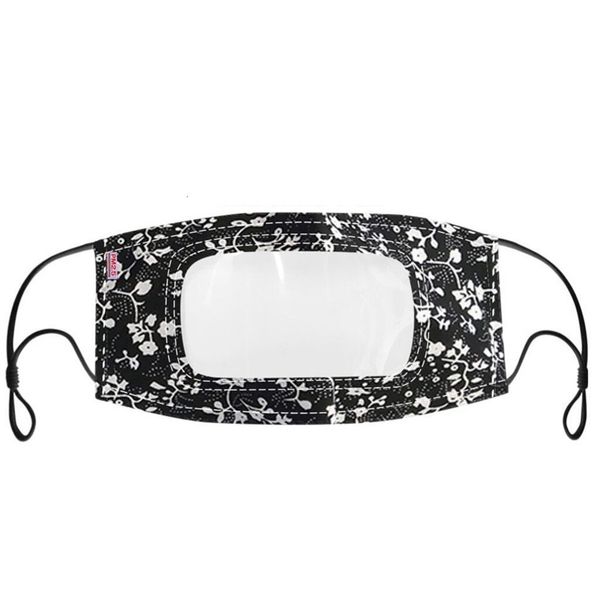 

with visible mask face window lip clear language reading deaf anti dust reusable washable ear loop adjustable mouth cover ljjp19 tvdc#
