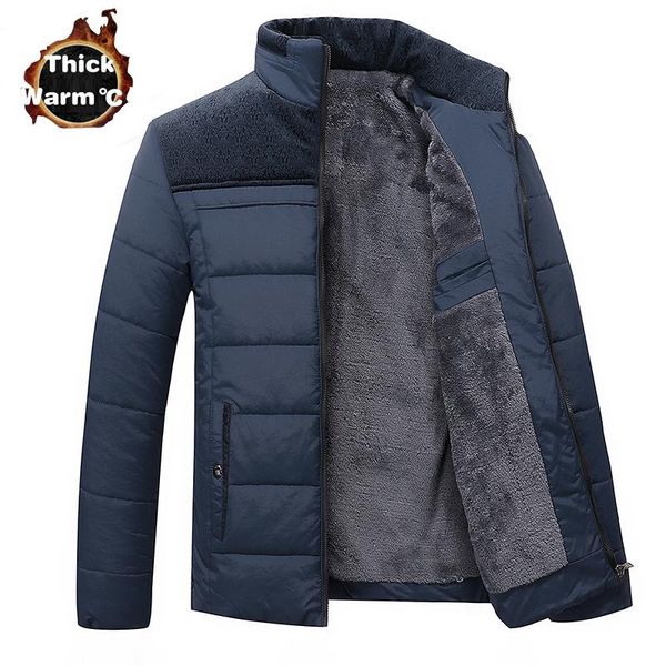 

2020 winter brand men down jacket fur hood with cashmere plus size 4xl winter jacket fashion men's coat sale, Black