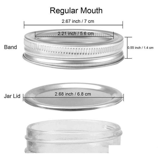 

70mm 86mm mason jar lids with discs wide mouth canning mug glass lid covers rust resistant sc qyltrk mj_bag