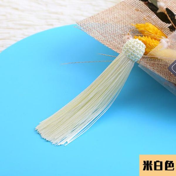 

10p 10см полиэстер шелк кисточка crafts щетка для серьга шарма изготовление сати кисточка подвески diy ювелирных аксессуары ручной работа wm, Black