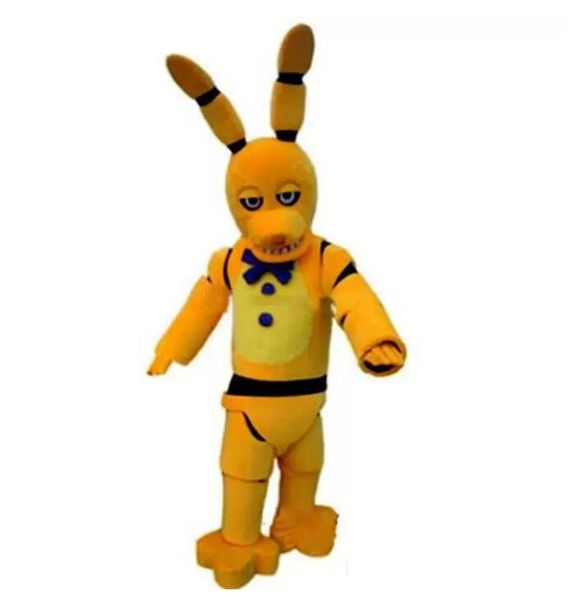Professionell gefertigtes Five Nights at Freddy's FNAF-Spielzeug, gruseliges gelbes Häschen-Maskottchen, Cartoon-Weihnachtskleidungs-Outfit, Kostümanzug