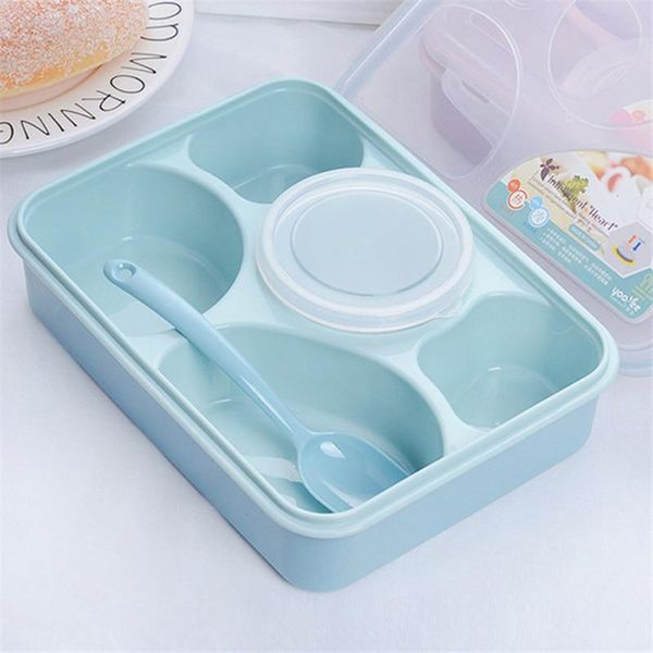 

новый микроволновая печь lunch box independent lattice для детей bento box portable school герметичным bento lunch box fruit food container