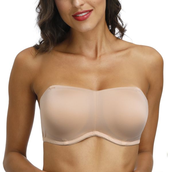 Neue Damen Sexy trägerlose BHs Frauen BH angepasste umwandelbare Träger A B C D DD DDD E F G Körbchen 32 34 36 38 40 42 44 46 48 Größe 201202