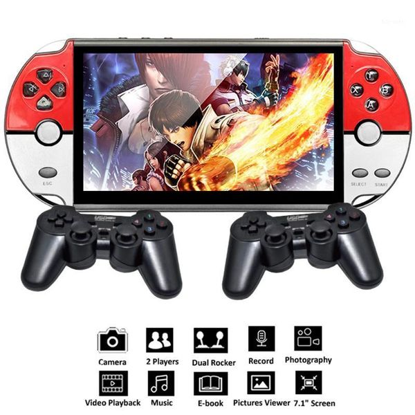 

retro 7 inch portable handheld game console mp5 player built-in 9000 games support tf card for gba/nes1