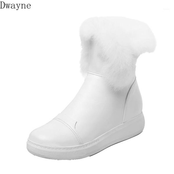 

boots snow female fur one thick bottom and velvet warm short boots1, Black