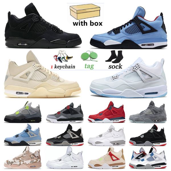 

men jumpman 4 basketball shoes designer sneakers trainers iv off sail new bred 4s white women wild things cactus jack sports