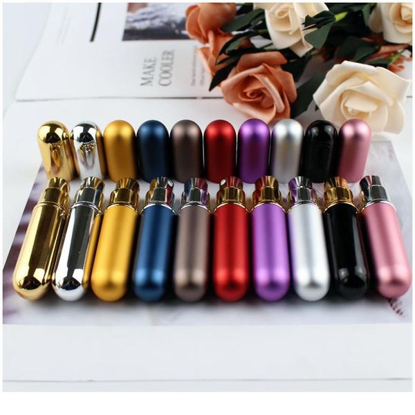 

100pcs/lot 6ml small travel perfume atomizer metal refillable spray bottle empty aluminum perfume a jllvzz