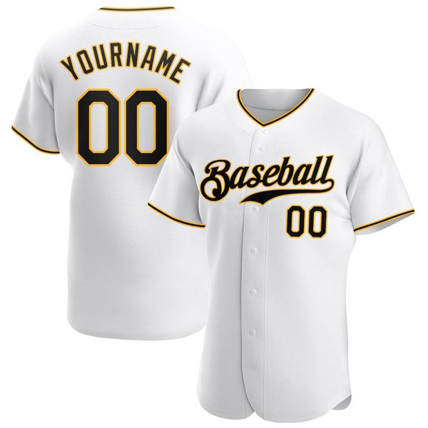 

custom white black-gold-21212 authentic baseball jersey, Blue;black